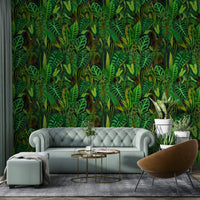 Green Exotic Foliage leaf wallpaper

