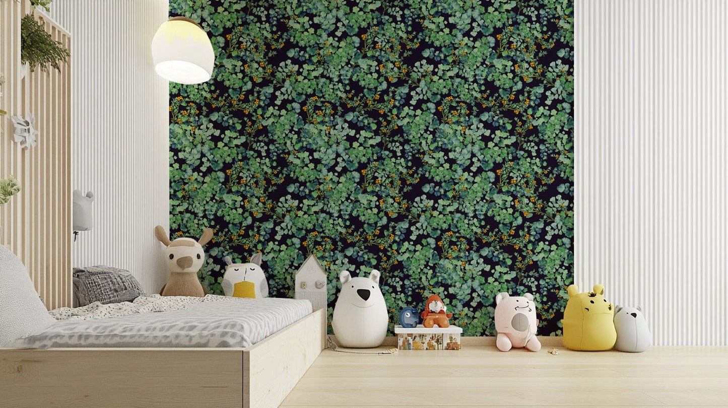 High-quality image of the green foliage wallpaper

