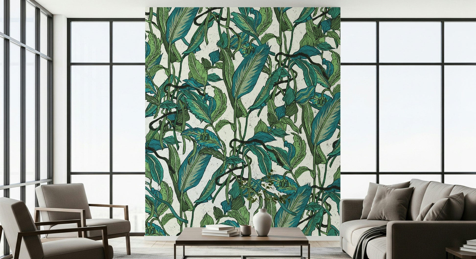 A classic garden theme wallpaper for walls.