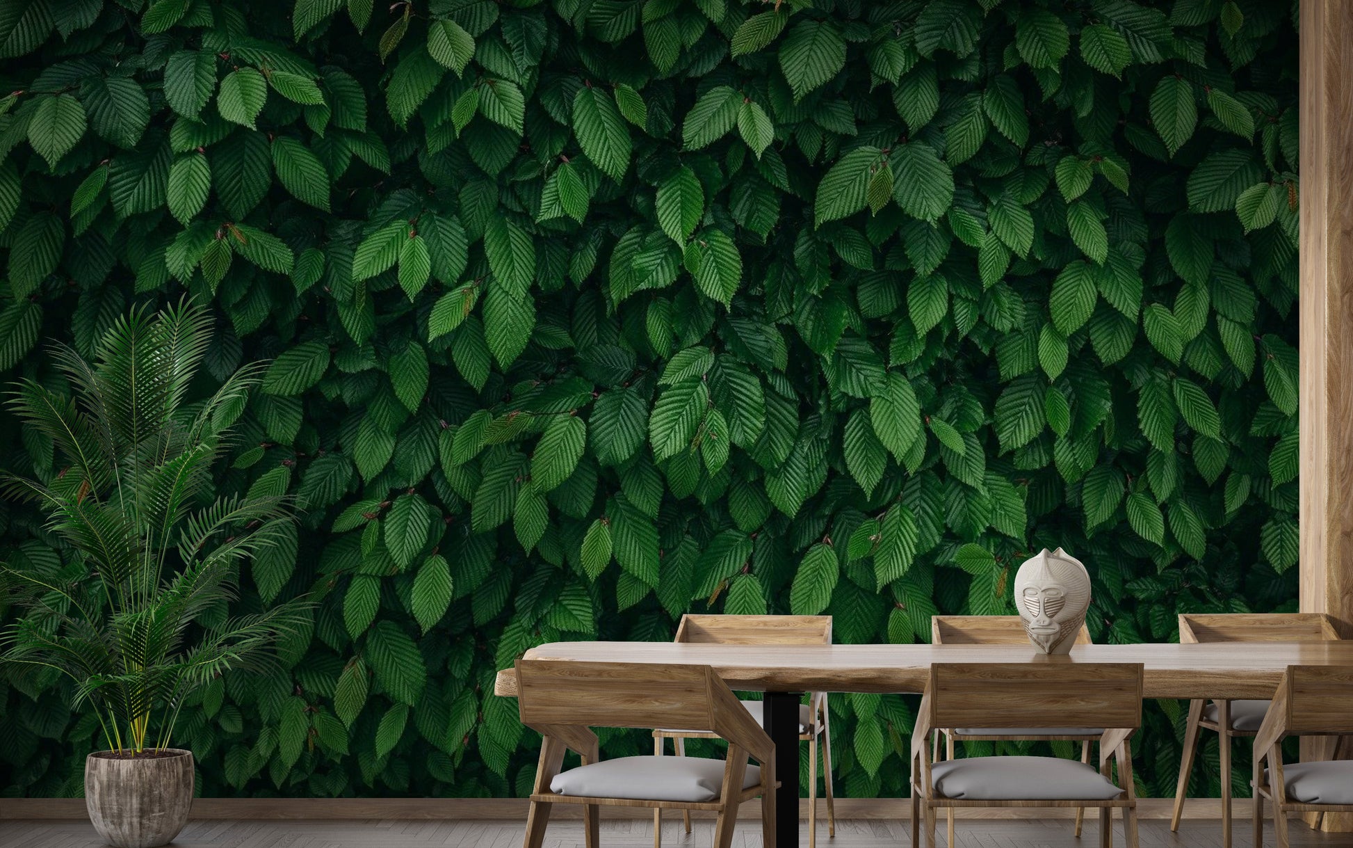 Dense Tropical Leaves Wallpaper Mural - Giffywalls