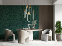 Decorative Green Scandinavian wallpaper, perfect for a cozy room.