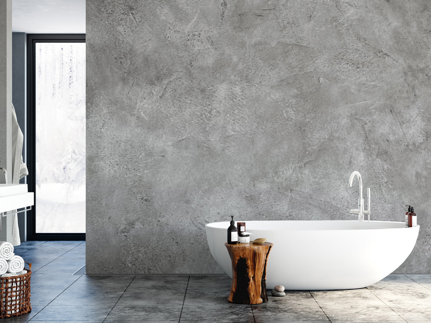 Stylish Grey Concrete Texture Wallpaper for Homes