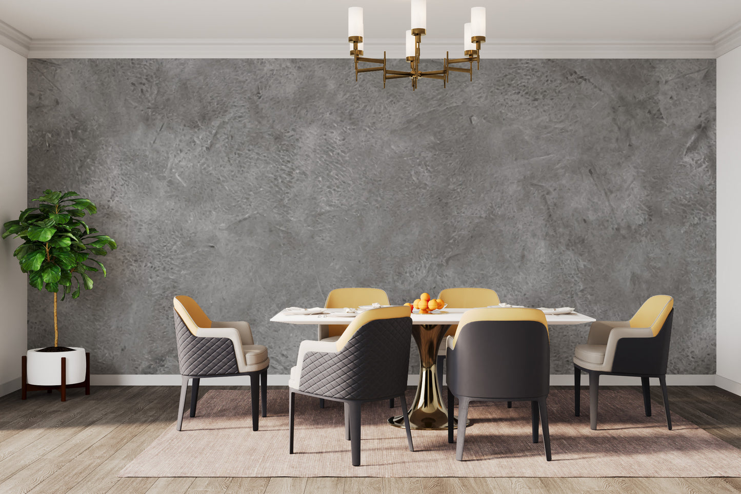 Modern Grey Concrete Wall Mural Design