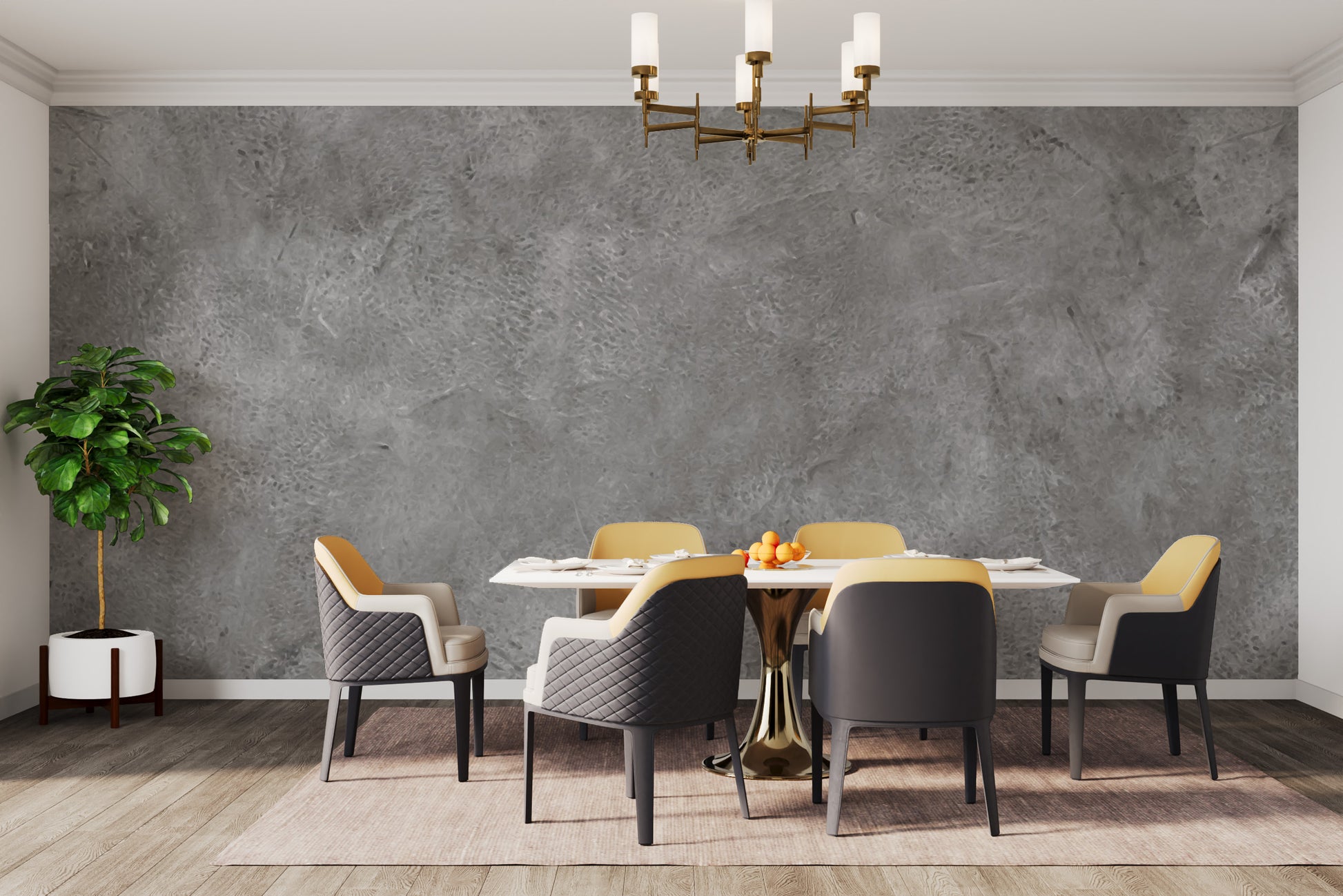 Modern Grey Concrete Wall Mural Design