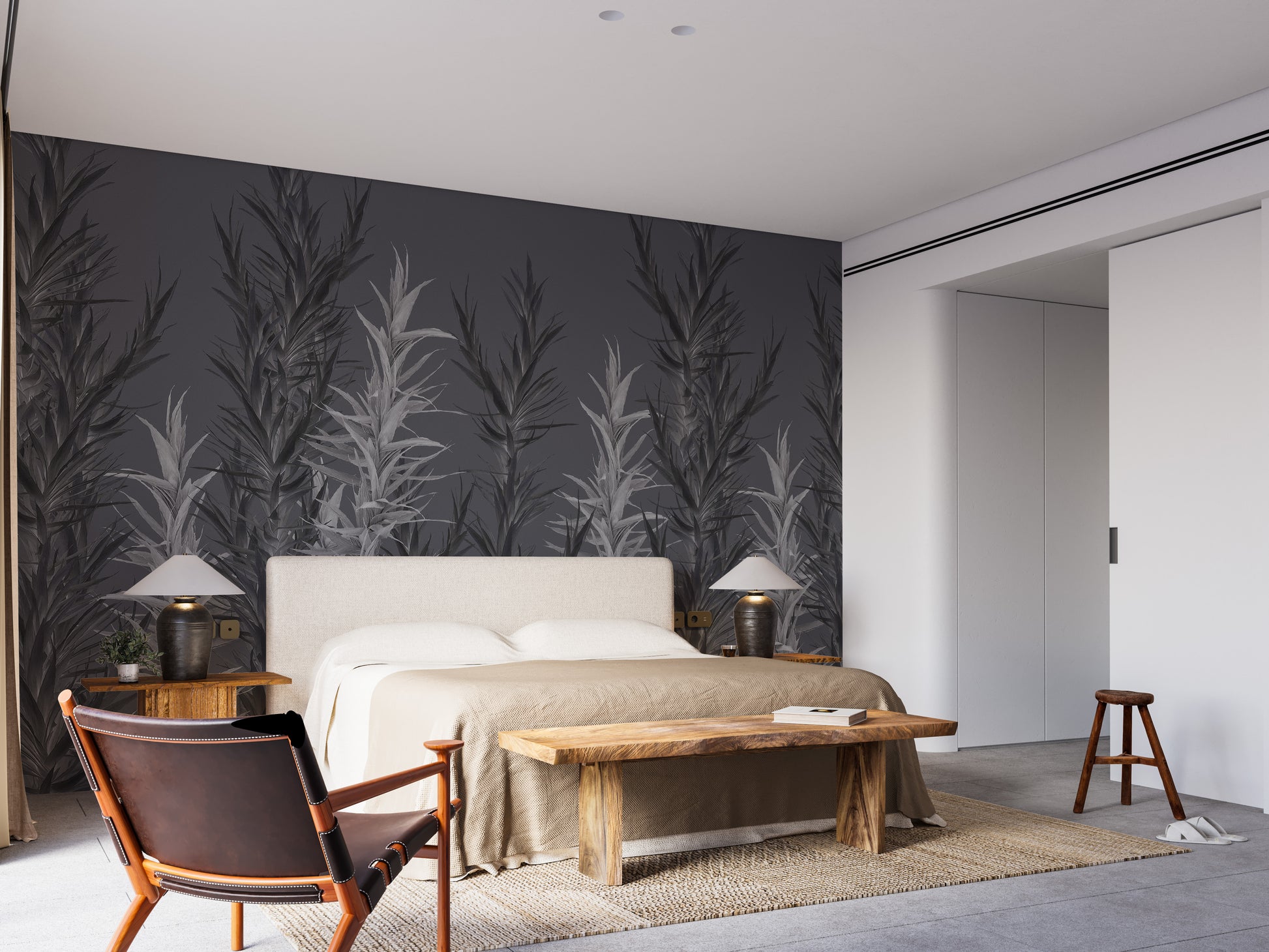 dracaena bedroom Grey Dracaena Wallpaper Murals
