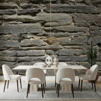 Grey Stone Layers Wall Mural -2566575