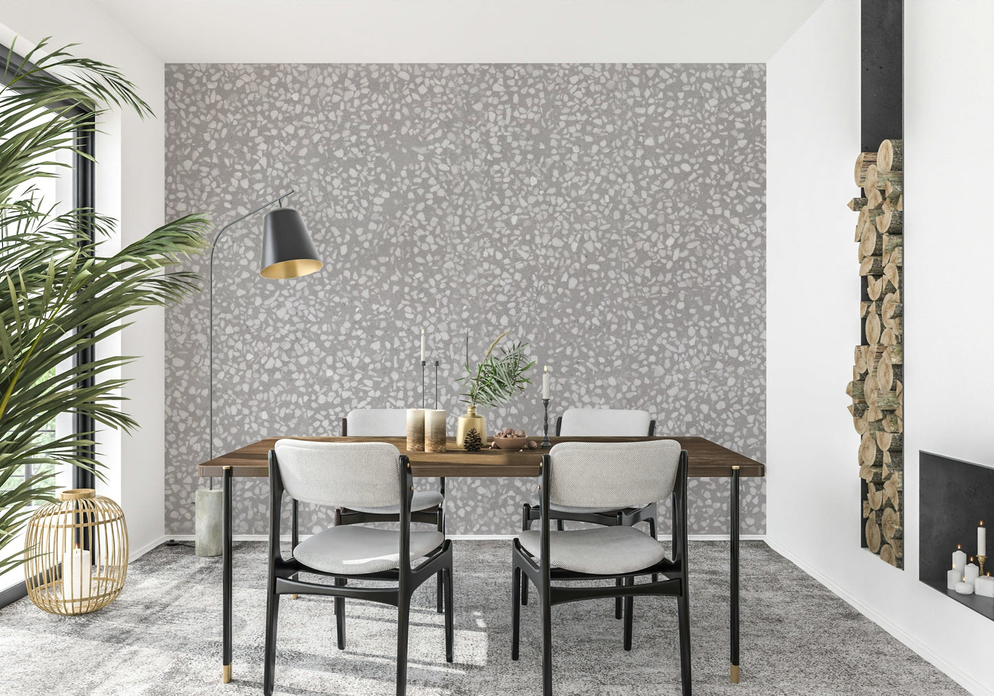 Architectural Natural Stone Textures mural simple concrete style.