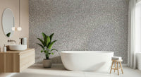 Contemporary Natural Stone Textures mural pale gray finish.