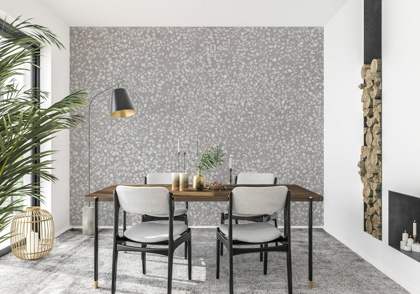 Architectural Natural Stone Textures mural simple concrete style.