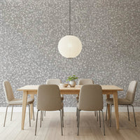 Minimalist Grey Terrazzo wallpaper delicate white aggregate.