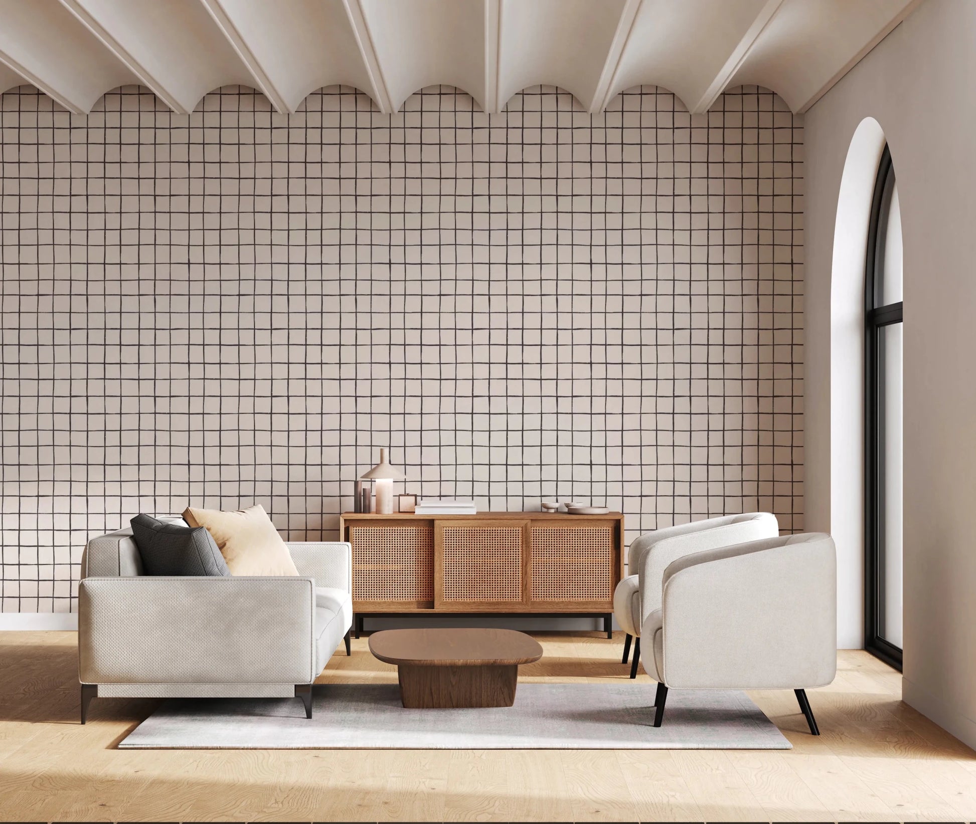 Grid Sketch Wallpaper⁠