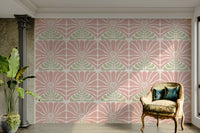 Colorful retro wall décor with floral energy

