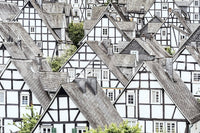 Half-timbered haven mural showing classic countryside architecture