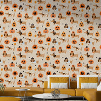 Halloween Doggies haunted wall covering.

