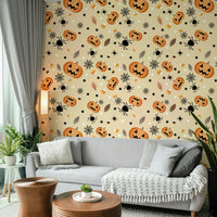 Festive Halloween fun wallpaper pattern.

