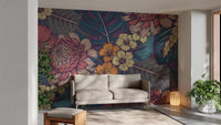 Hand Drawn Tropical Flowers Wallpaper Murals - Giffywalls