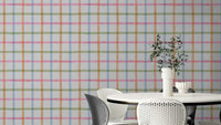 Cheerful and playful plaid design wallpaper.

