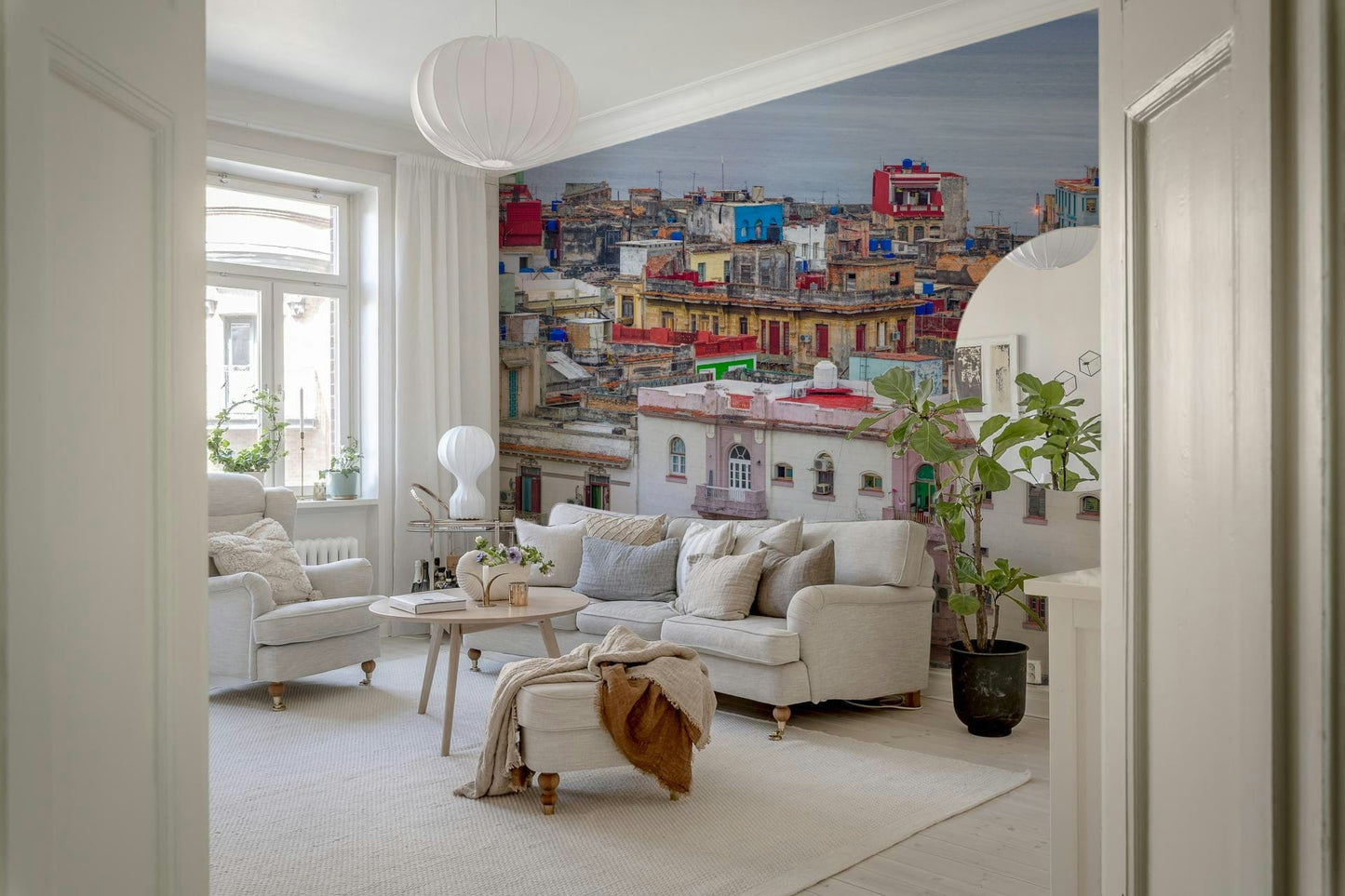 Havana Skyline Charm wall mural Cuba cityscape colorful buildings