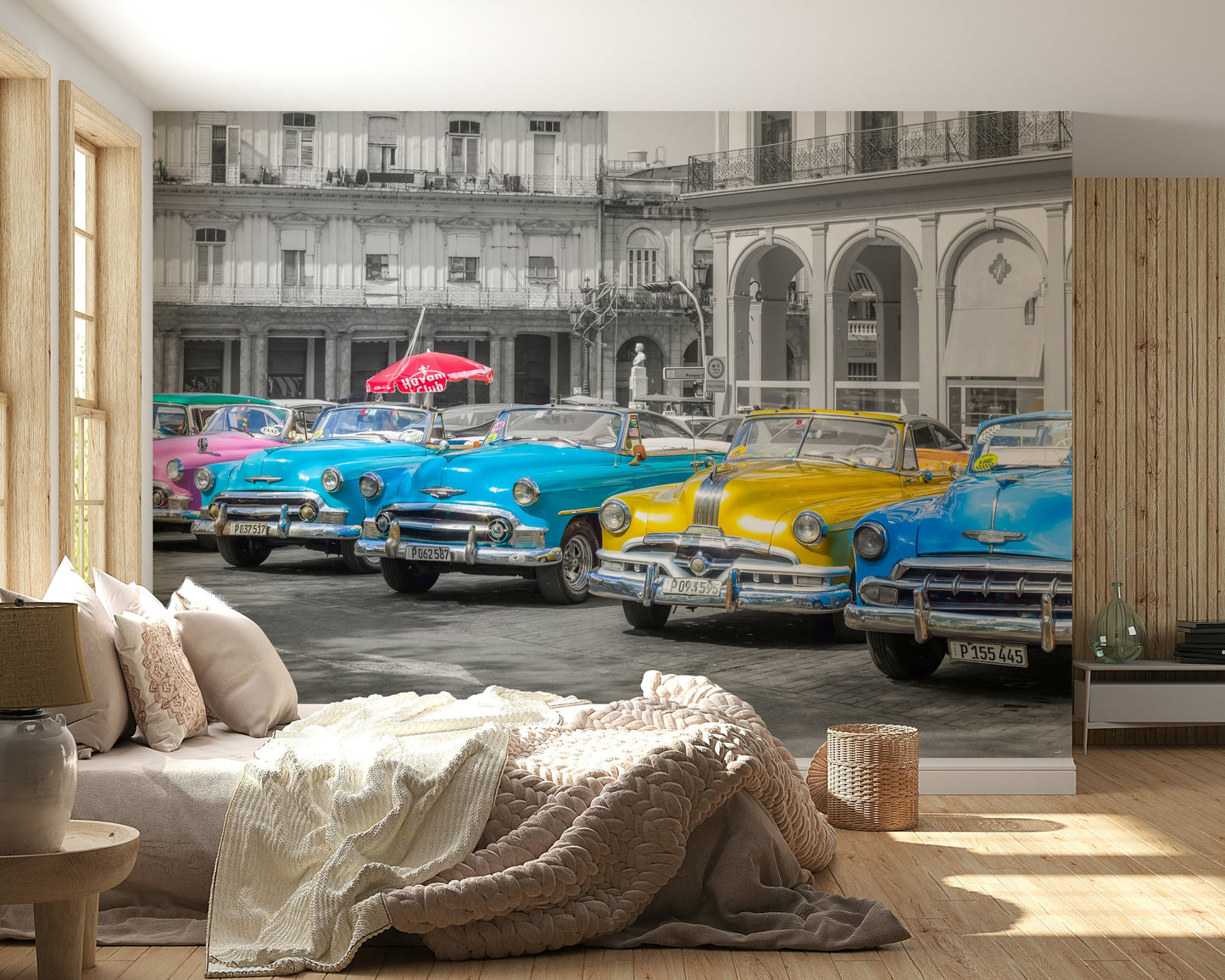 Wandbild mit Oldtimer-Fahrzeugen