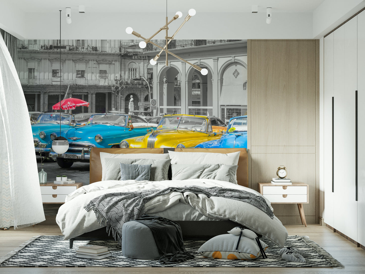 Wandbild mit Oldtimer-Fahrzeugen