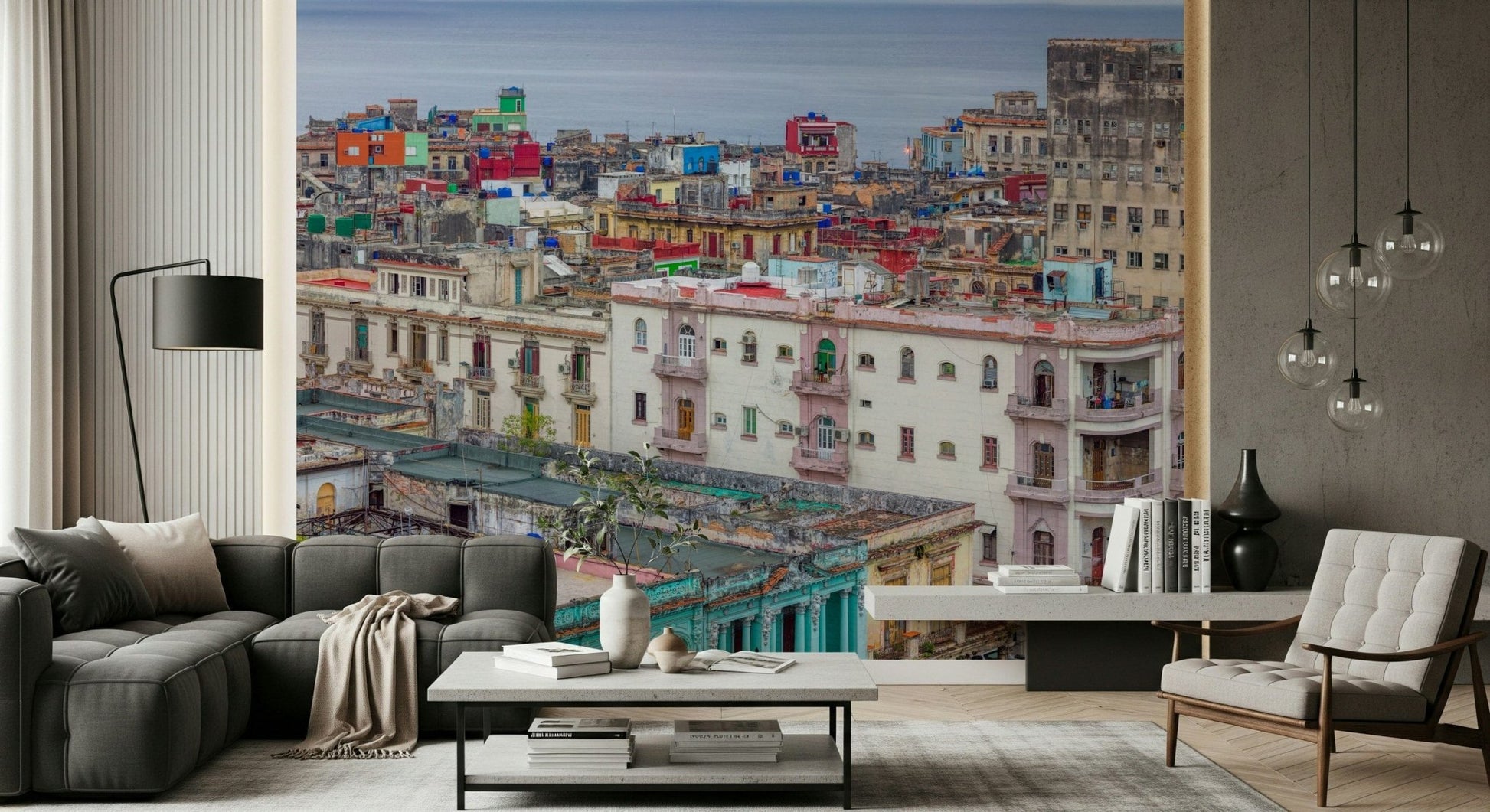 Havana Skyline Charm home decor wallpaper beautiful Caribbean capital