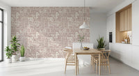 Soft floral wallpaper with white botanical designs, perfect for creating a peaceful Dining room.
