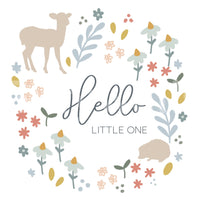 Gentle, nature-inspired mural with woodland creatures for children.

