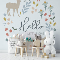 Cute woodland mural for a peaceful, charming room.

