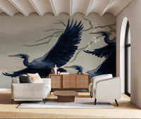 Heron Flight Wall Mural
