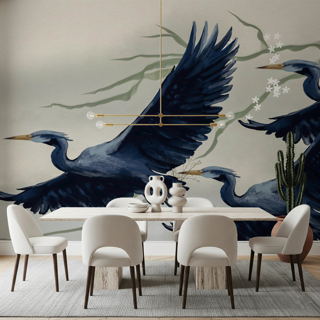 Heron Flight Wall Mural