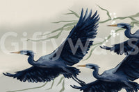 Heron Flight Wall Mural