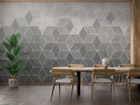 Hexagon Cement Wall Tiles Wallpaper Mural - Giffywalls