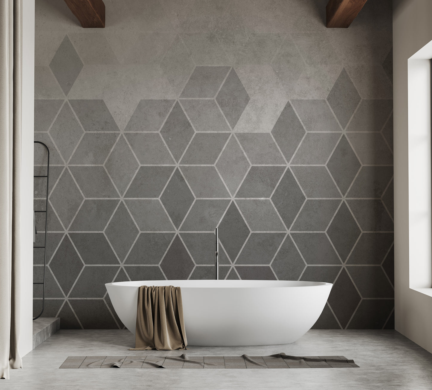 geometric wallpaper with hexagons