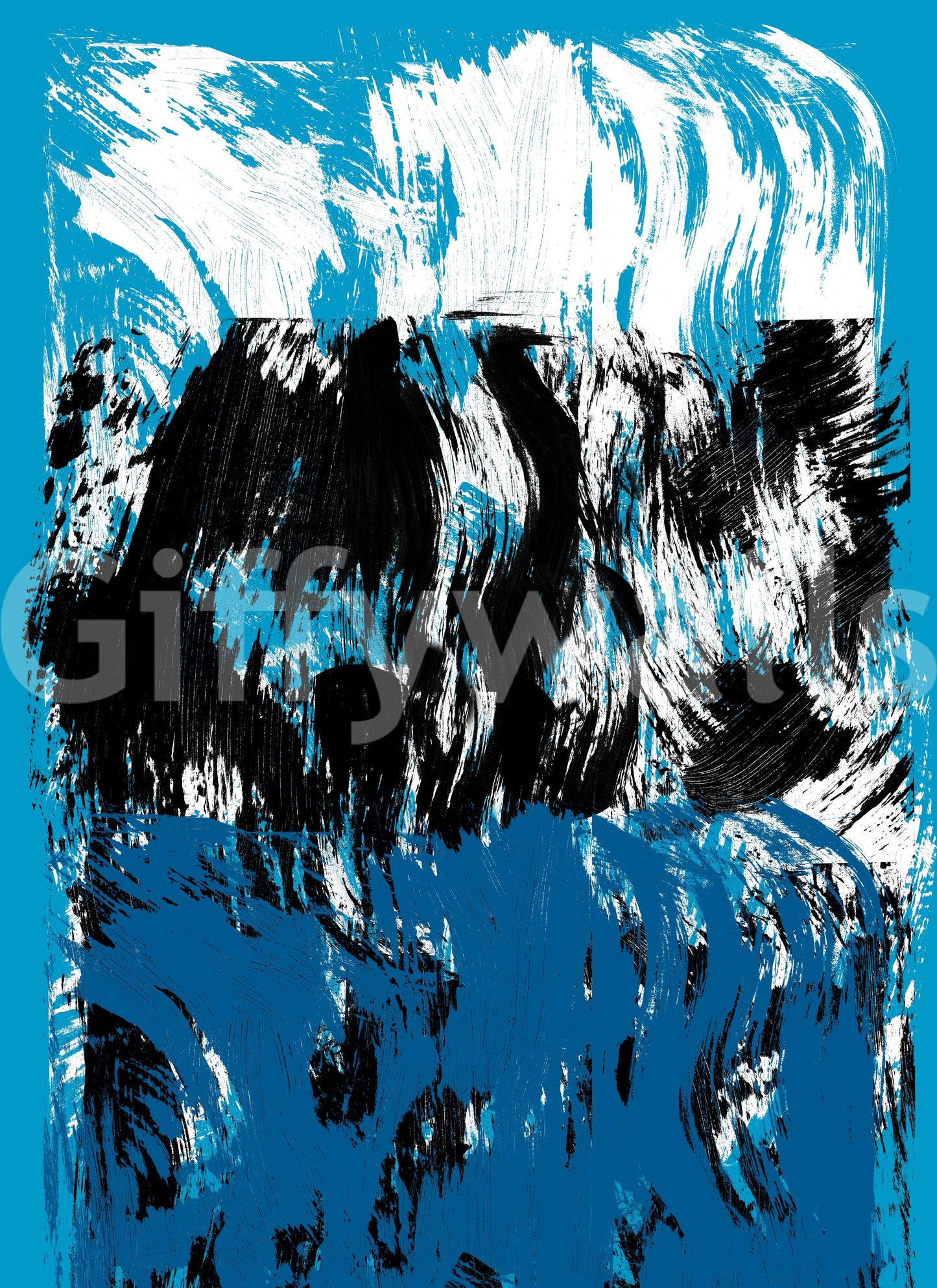 A vibrant marine wallpaper with swirling strokes symbolizing powerful water movement.