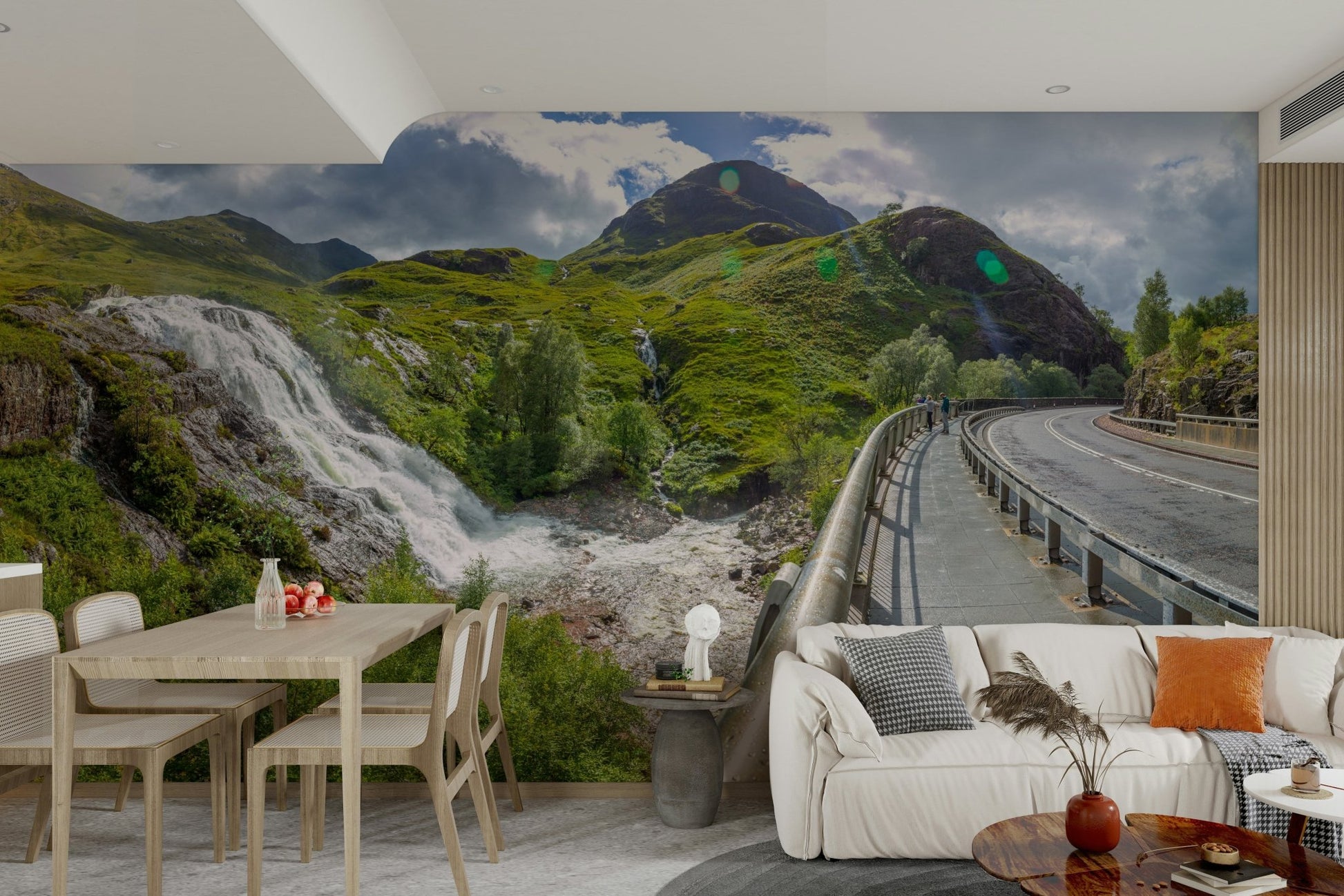 High-resolution image of a waterfall.

