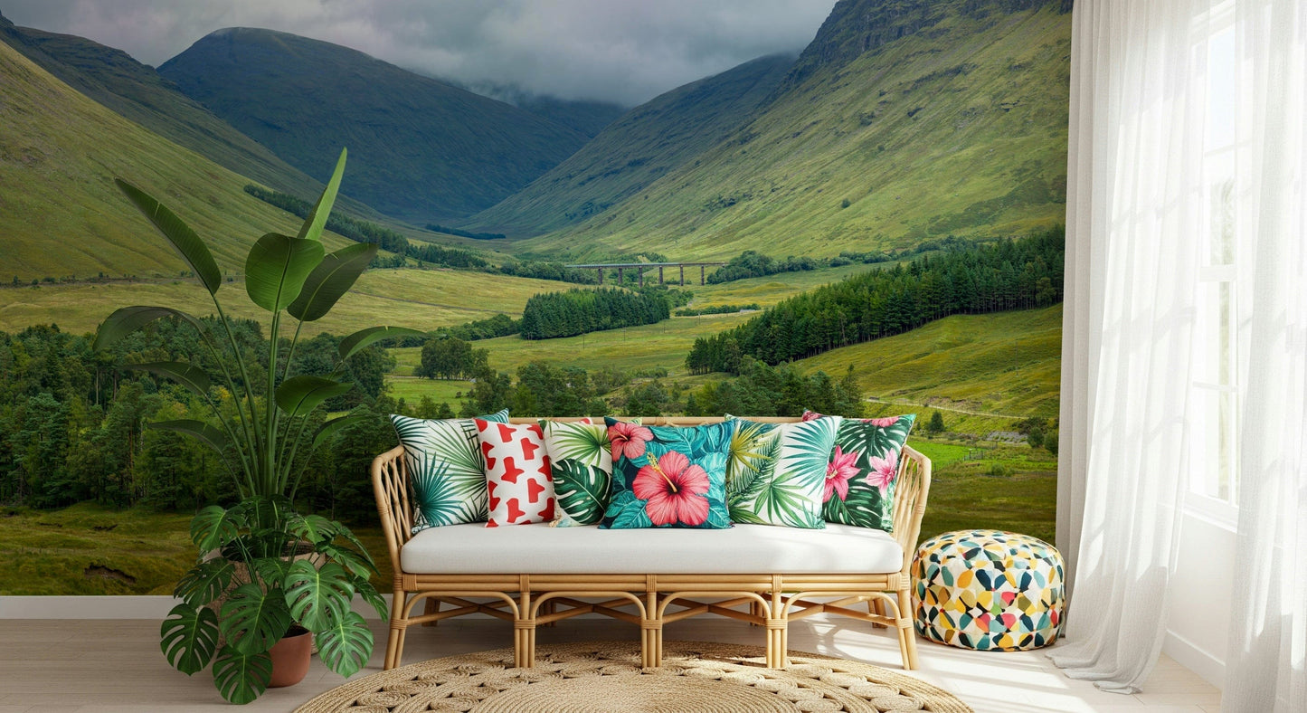Wall mural Scottish Highlands Vista inspiring rugged mountain