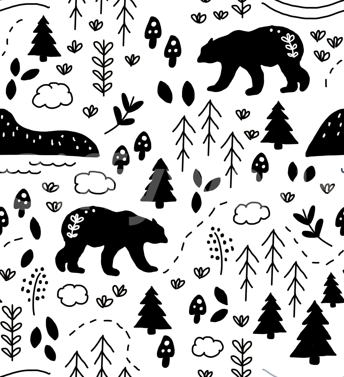 Fresh, outdoor hiking wallpaper for a rustic home look.

