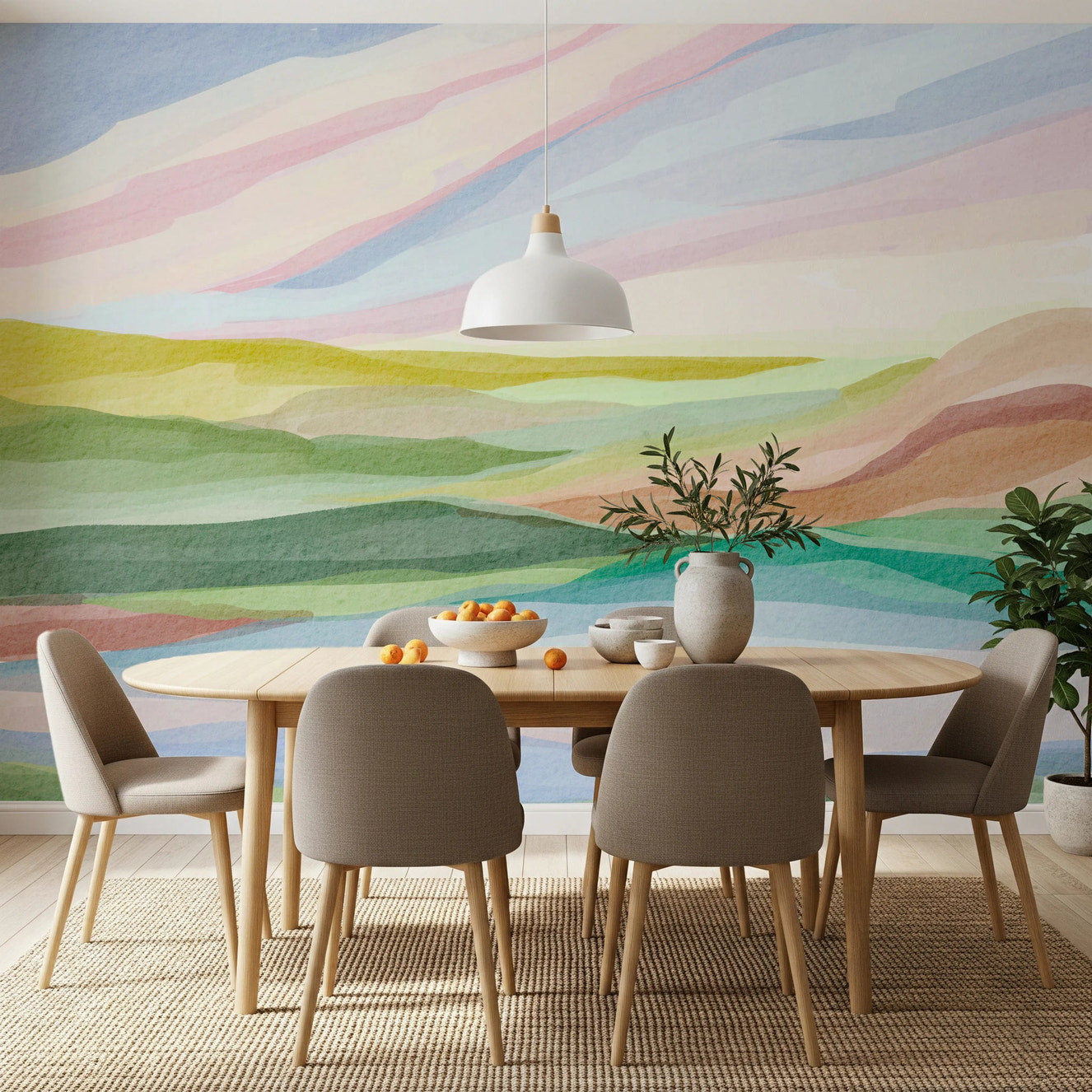 Hills and Hues Wall Mural