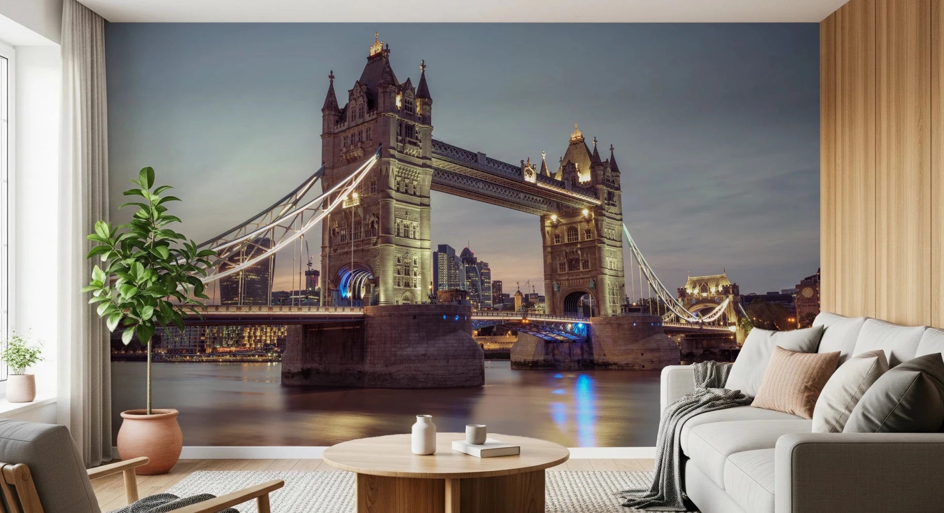 Evening light captured in a Historic Crossing Wall Mural art print.