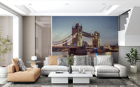 Iconic London landmark featured in this Historic Crossing living room Wall Mural.
