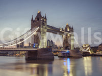 Wide view of an urban bridge for a Historic Crossing Wall Mural.