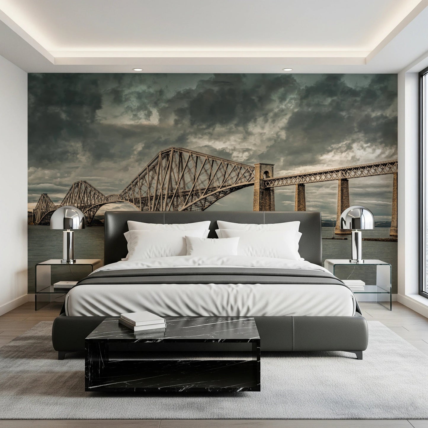 Historic Forth Rail Bridge View Wall Mural