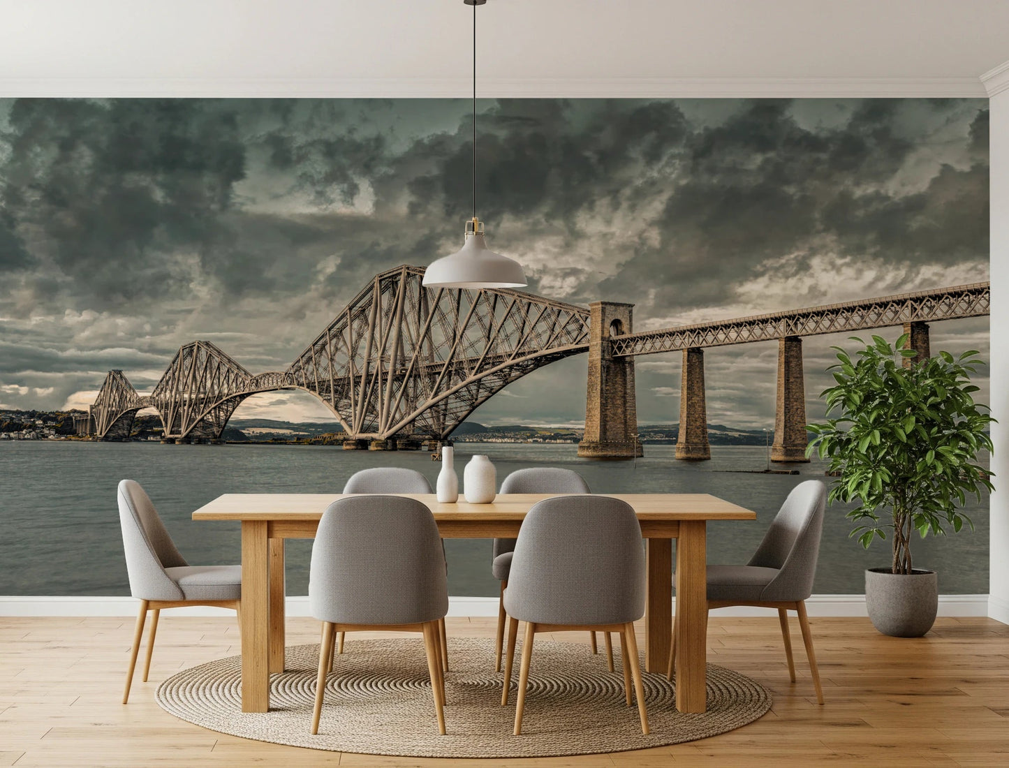 Historic Forth Rail Bridge View Wall Mural