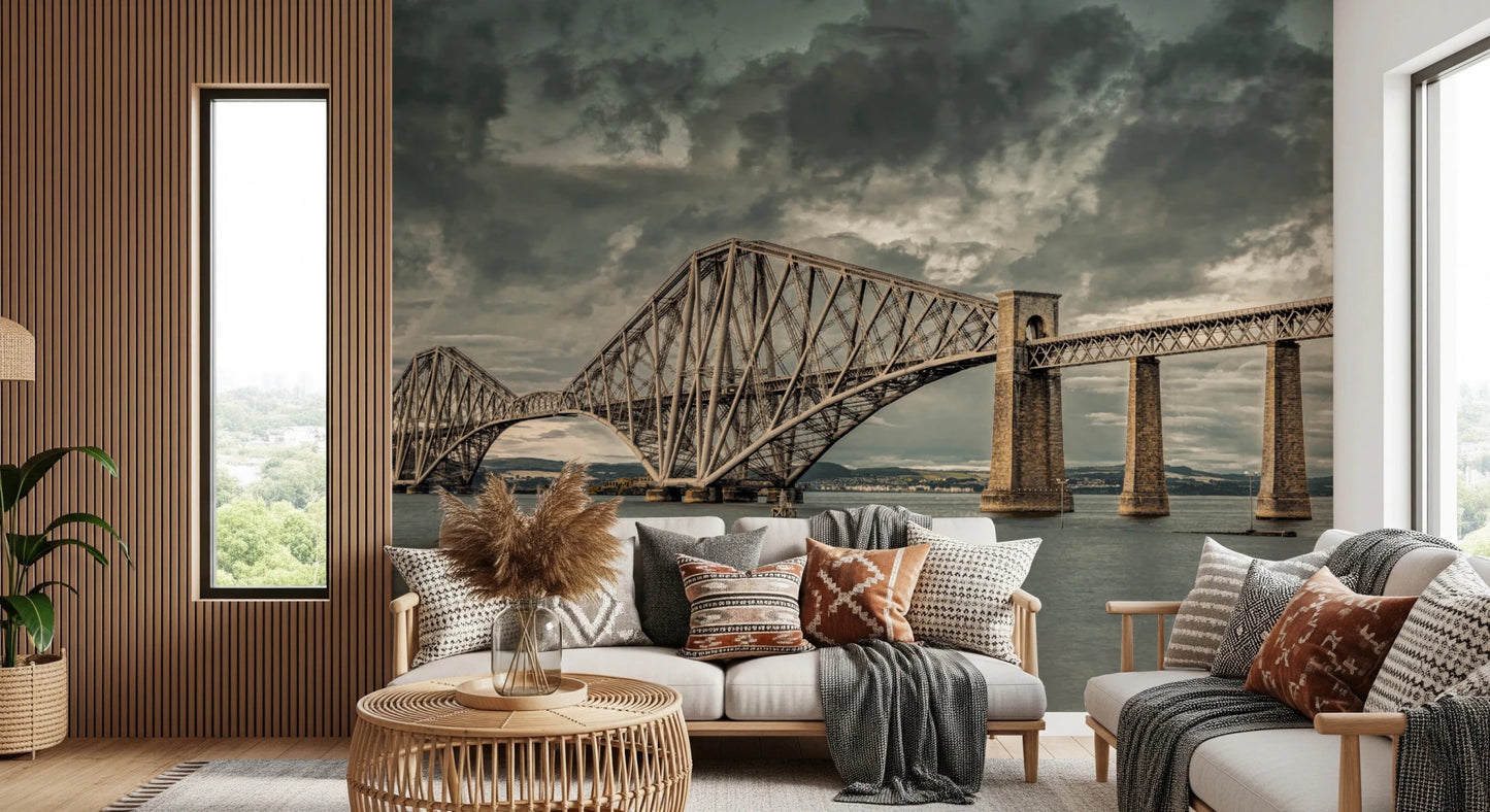 Historic Forth Rail Bridge View Wall Mural
