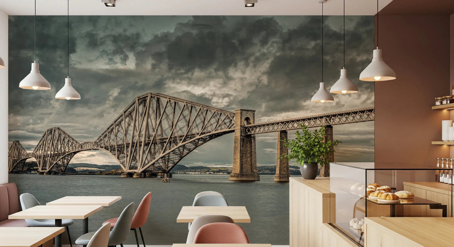 Historic Forth Rail Bridge View Wall Mural