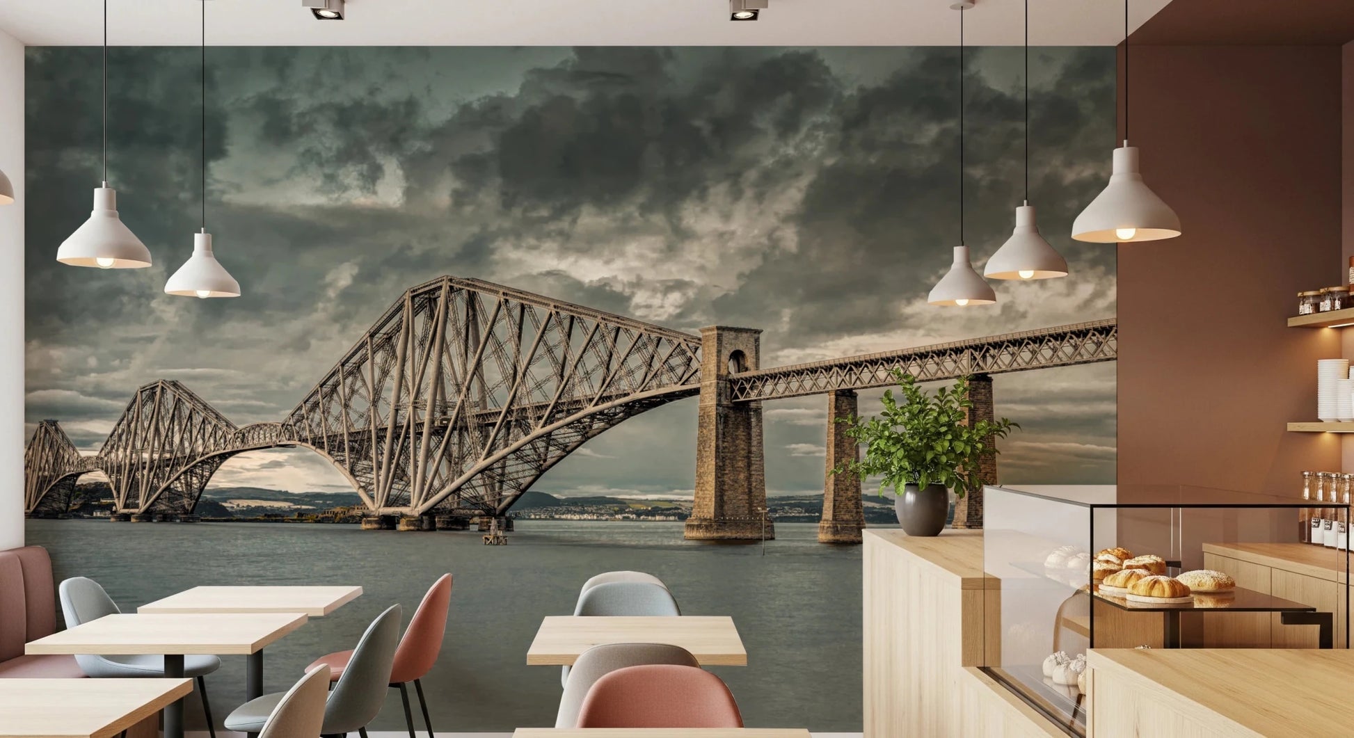 Historic Forth Rail Bridge View Wall Mural