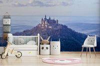Scenic German castle wall mural with panoramic view

