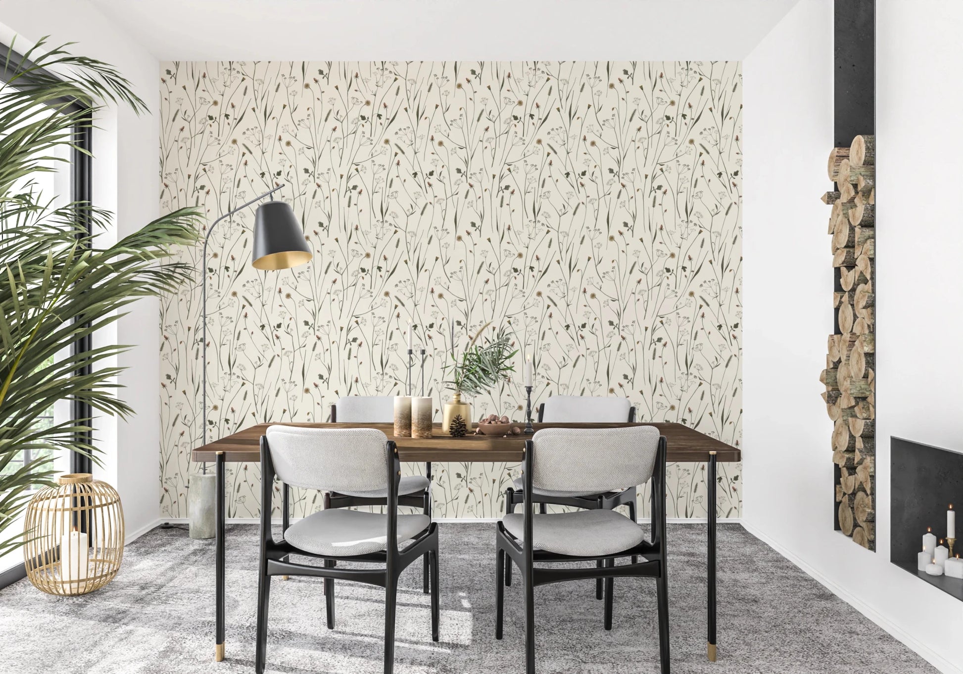 Homeland Floral Muted Wallpaper⁠