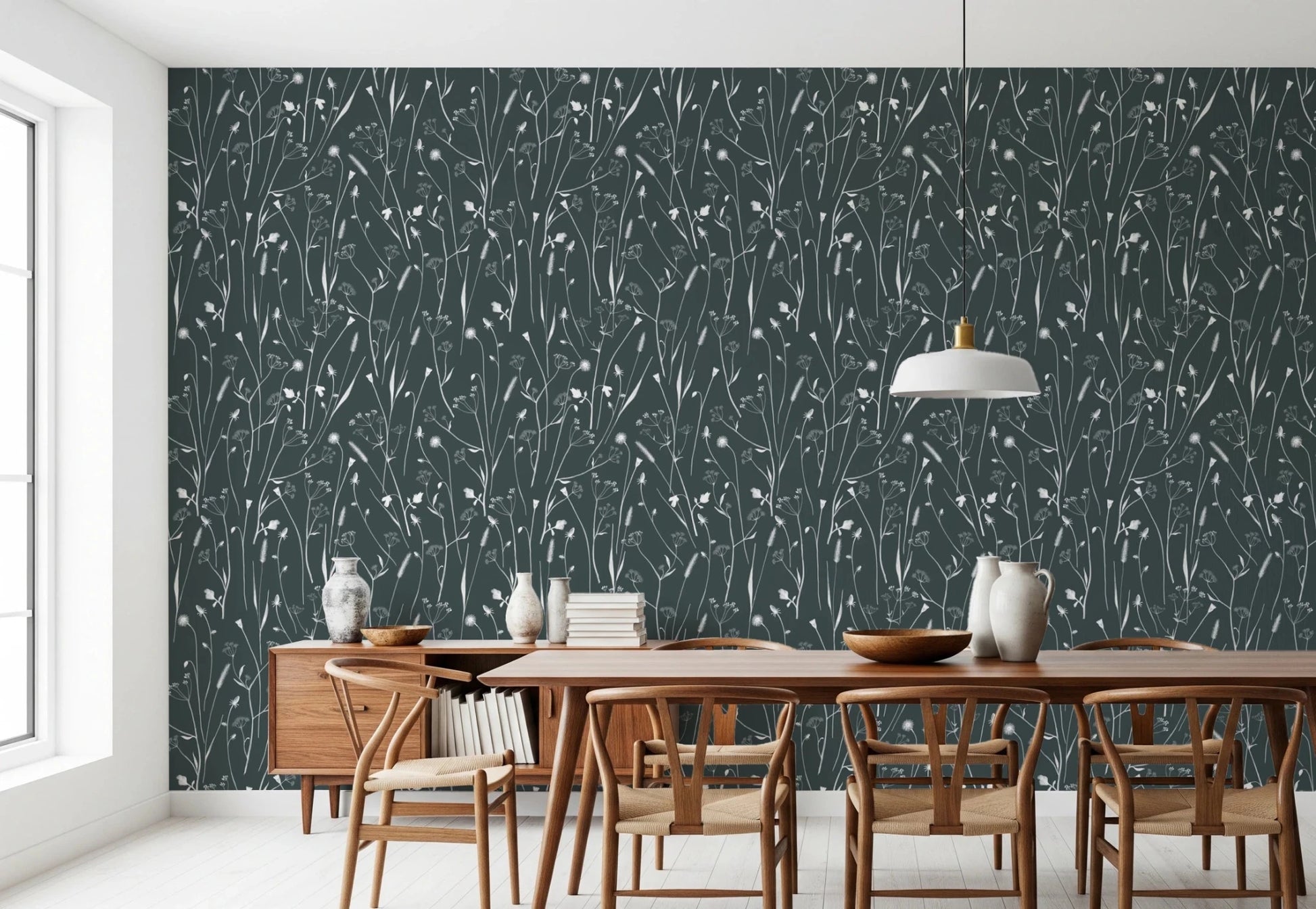 Homeland Floral Outer Space Wallpaper⁠