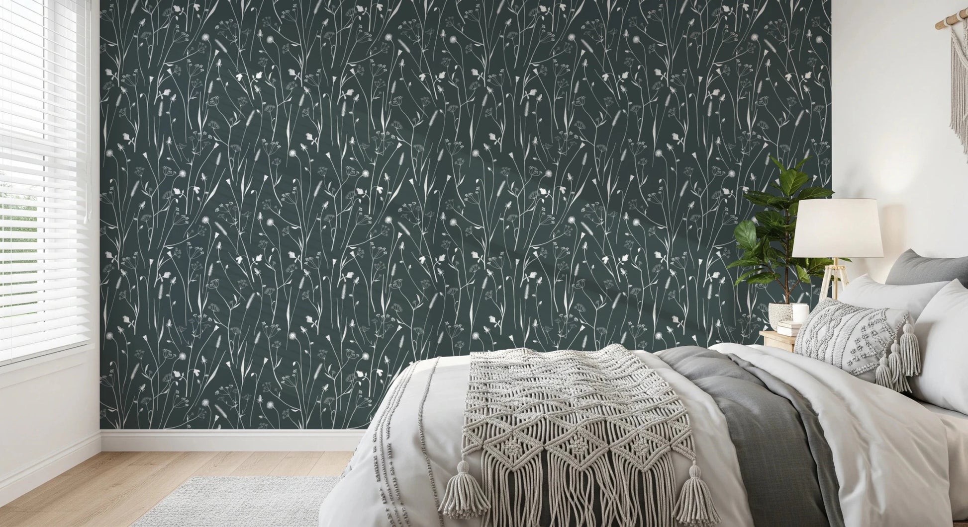 Homeland Floral Outer Space Wallpaper⁠